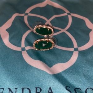 Green Kendra Scott stud earrings